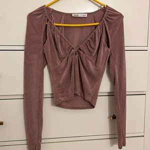 Elodie long sleeve cropped going out shirt